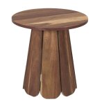 Table d'appoint en mdf aspect noyer