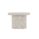 Table d'appoint organique en effet marbre 50x30cm - gris clair Table d'appoint organique en effet marbre 50x30cm - gris clair
