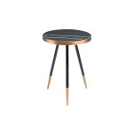 Table d'appoint en porcelaine et acier