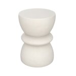 Table d'appoint ronde en béton blanc d35 cm Table d'appoint ronde en béton blanc d35 cm