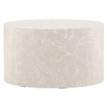 Table d'appoint ronde en bois 80cm beige