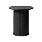 Table d'appoint ronde en chne 55x50x50cm sonya noir 50x50x55cm