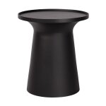 Table d'appoint ronde en métal, noire, 50 cm Table d'appoint ronde en métal, noire, 50 cm
