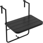 Table de balcon pliante noire 6062. 584 cm