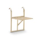 Table de balcon  prendre sur balustrade pliante bois 60x44, 5