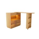 Table de bar bureau avec tagre avec clairage led
