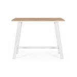 Table bar de jardin en m�tal blanc l131