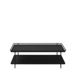 Table basse 2 plateaux en m�tal - noir
