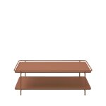 Table basse 2 plateaux en m�tal - terracotta