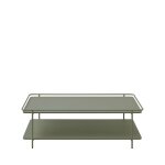 Table basse 2 plateaux en m�tal - vert olive