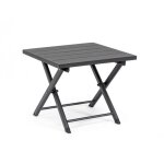 Table basse en aluminium anthracite, pliante