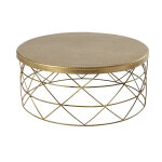 Table basse en aluminium et mtal dor d81