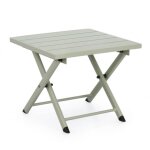 Table basse en aluminium vert clair, pliante