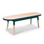 Table basse banc 140 cm, 100% frêne massif bleu frehel Table basse banc 140 cm, 100% frêne massif bleu frehel