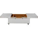 Table basse bar en acier brillant Table basse bar en acier brillant