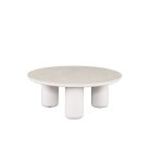 Table basse blanche en aluminium d80 x h32. 5 cm Table basse blanche en aluminium d80 x h32. 5 cm