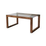Table basse en bois beige 85x55 cm