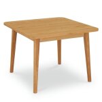 Table basse carre effet bois chne massif clair