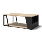 Table basse chêne clair et noir h36 Table basse chêne clair et noir h36