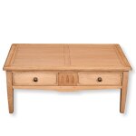 Table basse en chne massif avec 1 tiroir - 100 cm