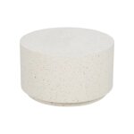 Table basse compacte magnésium blanc moucheté galet 70x70x40cm Table basse compacte magnésium blanc moucheté galet 70x70x40cm