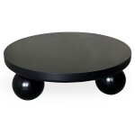Table basse contemporaine design rond bonnie 100cm noir