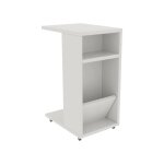 Table basse effet bois blanc 30x40 cm