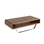 Table basse effet bois noyer et acier Table basse effet bois noyer et acier