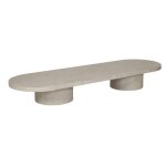 Table basse effet marbre nawo beige 60x190x25cm Table basse effet marbre nawo beige 60x190x25cm