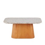 Table basse effet terrazzo et placage en bois de manguier l95 Table basse effet terrazzo et placage en bois de manguier l95