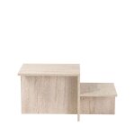 Table basse effet travertin - beige Table basse effet travertin - beige