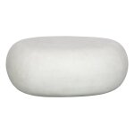 Table basse en fibre de terre cuite au style béton blanc Table basse en fibre de terre cuite au style béton blanc