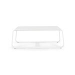 Table basse de jardin rectangulaire en métal l105 blanc Table basse de jardin rectangulaire en métal l105 blanc