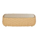 Table basse de jardin en résine tressée recyclée beige et verre trempé l118 Table basse de jardin en résine tressée recyclée beige et verre trempé l118