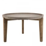 Table basse de jardin ronde béton et acacia d81 cm Table basse de jardin ronde béton et acacia d81 cm