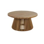 Table basse de jardin ronde en bois d'acacia massif d80