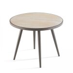 Table basse de jardin ronde plateau en céramique Table basse de jardin ronde plateau en céramique