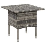 Table basse de jardin style cosy chic résine tressée grise Table basse de jardin style cosy chic résine tressée grise