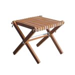 Table basse de jardin en teck blanc Table basse de jardin en teck blanc