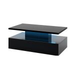 Table basse led 20 lumières laquée noir 110x60x40cm Table basse led 20 lumières laquée noir 110x60x40cm