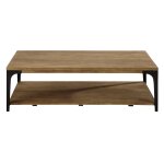 Table basse en manguier massif et mtal l130