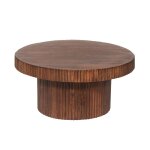 Table basse en manguier massif vernis teinté noyer Table basse en manguier massif vernis teinté noyer