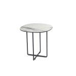 Table basse en mtal blanc 50x50 cm 47h