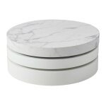 Table basse modulable effet bois blanc Table basse modulable effet bois blanc