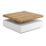 Table basse modulable effet bois , blanc