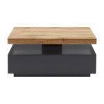 Table basse modulable effet bois gris anthracite Table basse modulable effet bois gris anthracite
