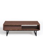 Table basse en noyer 1 tiroir Table basse en noyer 1 tiroir