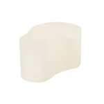 Table basse organique 70 cm en bton blanc