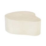 Table basse organique 83x73 cm, béton blanc enduit Table basse organique 83x73 cm, béton blanc enduit