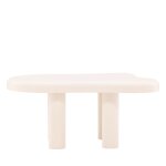 Table basse organique en bois 100x71cm - beige